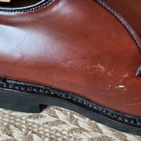Allen Edmonds Shell Cordovan Leather Leeds Derby Men\'s Brown Shoes Size 7 main image 8
